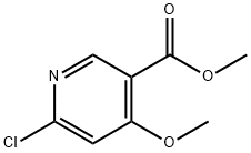 6-クロロ-4-メトキシピリジン-3-カルボン酸メチル 化学構造式