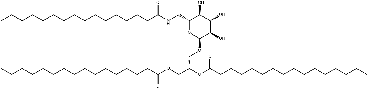 1,2-Dipalmitoyl-3-(N-palmitoyl-6'-amino-6'-deoxy-α-D-glucosyl)-sn-glycerol Structure