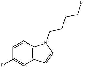 1-(4-bromobutyl)-5-fluoro-1H-indole 化学構造式