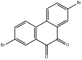 2,7-ジブロモフェナントレン-9,10-ジオン 化学構造式
