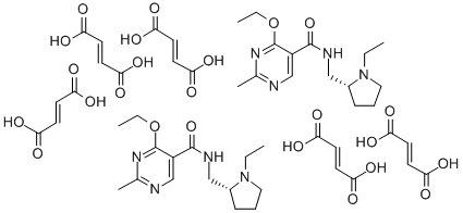 5-Pyrimidinecarboxamide, 4-ethoxy-N-((1-ethyl-2-pyrrolidinyl)methyl)-2 -methyl-, fumarate (2:5), (R)-(+)-|