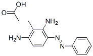 2-メチル-4-(フェニルアゾ)-1,3-ベンゼンジアミン・酢酸 化学構造式