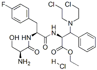 ethyl 3-[bis(2-chloroethyl)amino]-N-(4-fluoro-N-L-seryl-3-phenyl-L-alanyl)-3-phenyl-L-alaninate monohydrochloride|