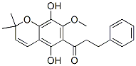 1-(5,8-Dihydroxy-7-methoxy-2,2-dimethyl-2H-1-benzopyran-6-yl)-3-phenylpropan-1-one,84435-30-3,结构式