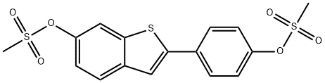 84449-65-0 メタンスルホン酸4-(6-((メチルスルホニル)オキシ)ベンゾ[B]チオフェン-2-イル)フェニル