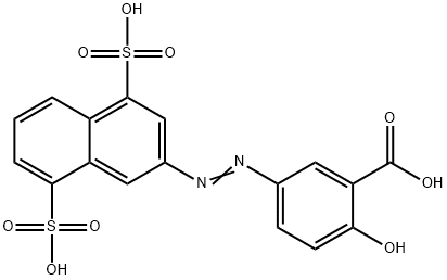 5-[(4,8-disulpho-2-naphthyl)azo]salicylic acid Structure