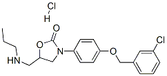 84460-00-4 3-[4-[(3-chlorophenyl)methoxy]phenyl]-5-(propylaminomethyl)oxazolidin- 2-one hydrochloride