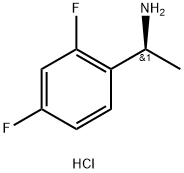 Benzenemethanamine, 2,4-difluoro-.alpha.-methyl-, hydrochloride (1:1), (.alpha.S)- Structure