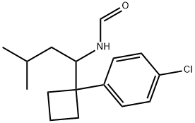 N-{1-[1-(4-氯苯基)环丁基]-3-甲基丁基}-甲酰胺, 84467-85-6, 结构式
