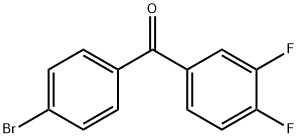4-溴-3',4'-二氟二苯甲酮 结构式