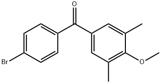 4-ブロモ-3',5'-ジメチル-4'-メトキシベンゾフェノン 化学構造式