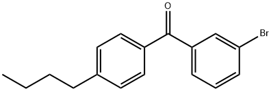 3-ブロモ-4'-N-ブチルベンゾフェノン 化学構造式