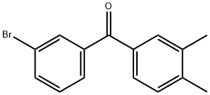 3-ブロモ-3',4'-ジメチルベンゾフェノン 化学構造式