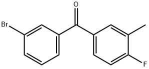 3-溴-4'-氟-3'-甲基二苯甲酮,844884-90-8,结构式