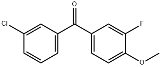 3-クロロ-3'-フルオロ-4'-メトキシベンゾフェノン 化学構造式