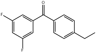 3,5-DIFLUORO-4'-ETHYLBENZOPHENONE,844885-11-6,结构式