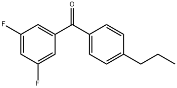 3,5-DIFLUORO-4'-N-PROPYLBENZOPHENONE Struktur