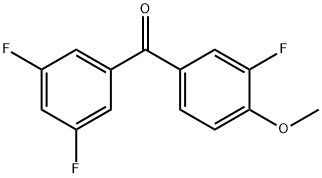 (3,5-二氟苯基)(3-氟-4-甲氧基苯基)甲酮,844885-14-9,结构式