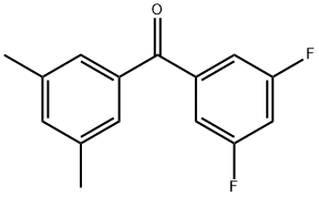 3,5-DIFLUORO-3',5'-DIMETHYLBENZOPHENONE,844885-22-9,结构式