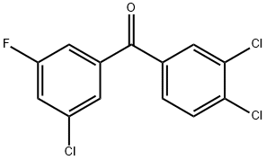 5-FLUORO-3,3',4'-TRICHLOROBENZOPHENONE Structure