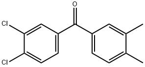 (3,4-二氯苯基)(3,4-二甲基苯基)甲酮 结构式