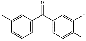 3,4-ジフルオロ-3'-メチルベンゾフェノン 化学構造式