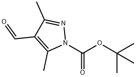 TERT-BUTYL 4-FORMYL-3,5-DIMETHYL-1H-PYRAZOLE-1-CARBOXYLATE 化学構造式