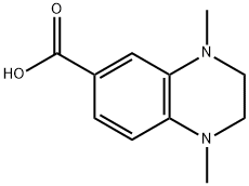 1,4-DIMETHYL-1,2,3,4-TETRAHYDROQUINOXALINE-6-CARBOXYLIC ACID, 97 结构式