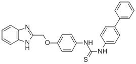 N-(4-(1H-Benzimidazol-2-ylmethoxy)phenyl)-N'-(1,1'-biphenylyl)thiourea Structure