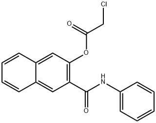 クロロ酢酸3-[(フェニルアミノ)カルボニル]-2-ナフタレニル 化学構造式