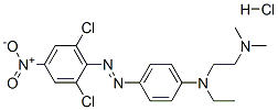 N-[4-[(2,6-dichloro-4-nitrophenyl)azo]phenyl]-N-ethyl-N',N'-dimethylethylenediamine monohydrochloride Struktur