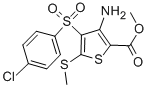 METHYL 3-AMINO-4-[(4-CHLOROPHENYL)SULFONYL]-5-(METHYLTHIO)THIOPHENE-2-CARBOXYLATE,845266-18-4,结构式