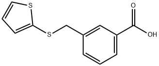 3-((噻吩-2-基硫基)甲基)苯甲酸 结构式