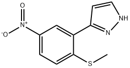 3-[2-(METHYLTHIO)-5-NITROPHENYL]-1H-PYRAZOLE,845266-21-9,结构式