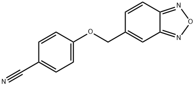 4-(苯并[C][1,2,5]噁二唑-5-基甲氧基)苯甲腈, 845266-25-3, 结构式