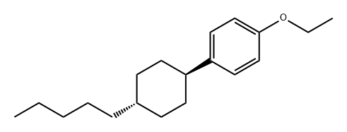1-エトキシ-4-(4β-ペンチルシクロヘキサン-1α-イル)ベンゼン 化学構造式
