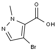 4-溴-2-甲基-2H-吡唑-3-羧酸 结构式