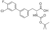 BOC-D-2-AMINO-3-(3'-CHLORO-4'-FLUORO-BIPHENYL-3-YL)-PROPIONIC ACID Struktur