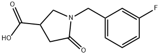 1-[(3-氟苯基)甲基]-5-氧代-3-吡咯烷羧酸,845546-23-8,结构式