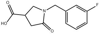 1-(3-fluorobenzyl)-5-oxopyrrolidine-3-carboxylic acid(SALTDATA: FREE) Structure