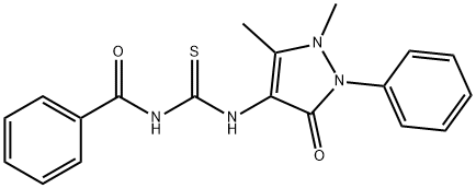 N-benzoyl-N'-(1,5-dimethyl-3-oxo-2-phenyl-2,3-dihydro-1H-pyrazol-4-yl)thiourea,84555-16-8,结构式