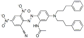 N-[5-[bis(3-phenylpropyl)amino]-2-[(2-cyano-4,6-dinitrophenyl)azo]phenyl]acetamide Structure