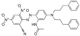 N-[5-[bis(3-phenylpropyl)amino]-2-[(2-cyano-4,6-dinitrophenyl)azo]phenyl]acetamide|