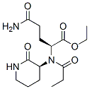 L-Glutamine, N-(2-oxo-3-piperidinyl)-N2-(1-oxopropyl)-, ethyl ester, ( S)- Structure