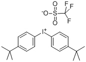 双［4-(1,1-二甲基乙基)苯基］碘鎓与三氟甲磺酸的盐(1:1),84563-54-2,结构式