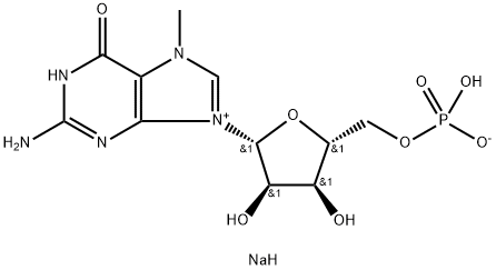 7-METHYLGUANOSINE 5'-MONOPHOSPHATE*SODIU M 化学構造式