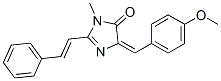 4H-Imidazol-4-one,  3,5-dihydro-5-[(4-methoxyphenyl)methylene]-3-methyl-2-(2-phenylethenyl)-,  (5E)- Structure