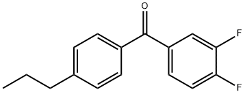 3,4-DIFLUORO-4'-N-PROPYLBENZOPHENONE Struktur