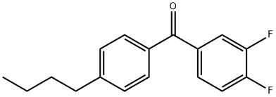 (4-丁基苯基)(3,4-二氟苯基)甲酮 结构式