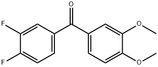 3,4-DIFLUORO-3',4'-DIMETHOXYBENZOPHENONE,845781-07-9,结构式
